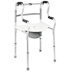 Крісло-туалет та ходунки 2 в 1 Ersamed FY9622L регулююче по висоті, складне