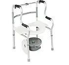 Крісло-туалет та ходунки 2 в 1 Ersamed FY9622L регулююче по висоті, складне, фото 4