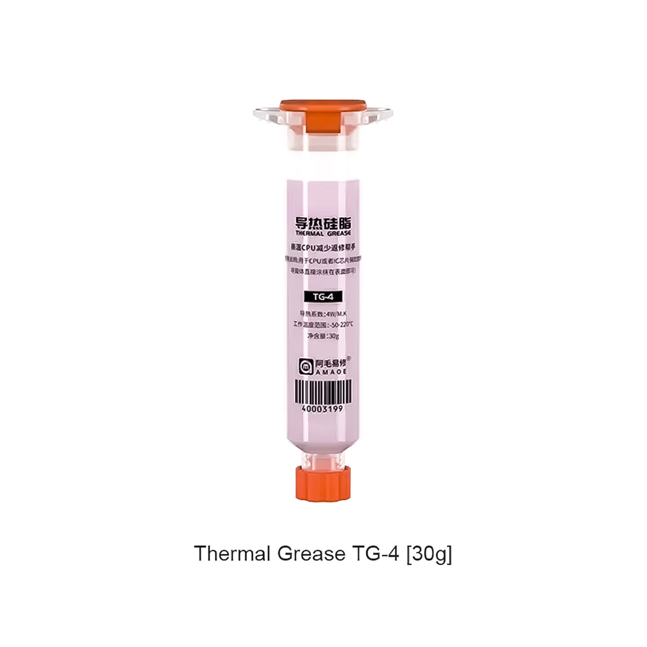 Термопрокладка рідка AMAOE TG-4 Thermal Silicone 4W/мк (рожева) (30г)