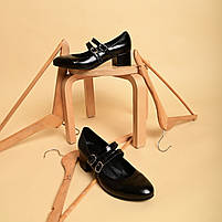 Туфлі жіночі в стилі Мері Джейн на підборах 4 см из лакової шкіри чорного кольору “Style Shoes”, фото 3