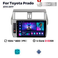 Штатна магнітола Toyota Land Cruiser Prado (J150) (2013-2017) M150 (2/32 Гб), HD (1024x600) GPS
