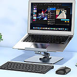 Тримач настільний Hoco PH52 Plus Might metal rotating Metal gray, фото 9
