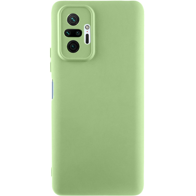 Чохол GETMAN Liquid Silk Full Camera для Xiaomi Redmi Note 10 Pro | TPU + Мікрофібра Зелений / Pistachio, фото 1