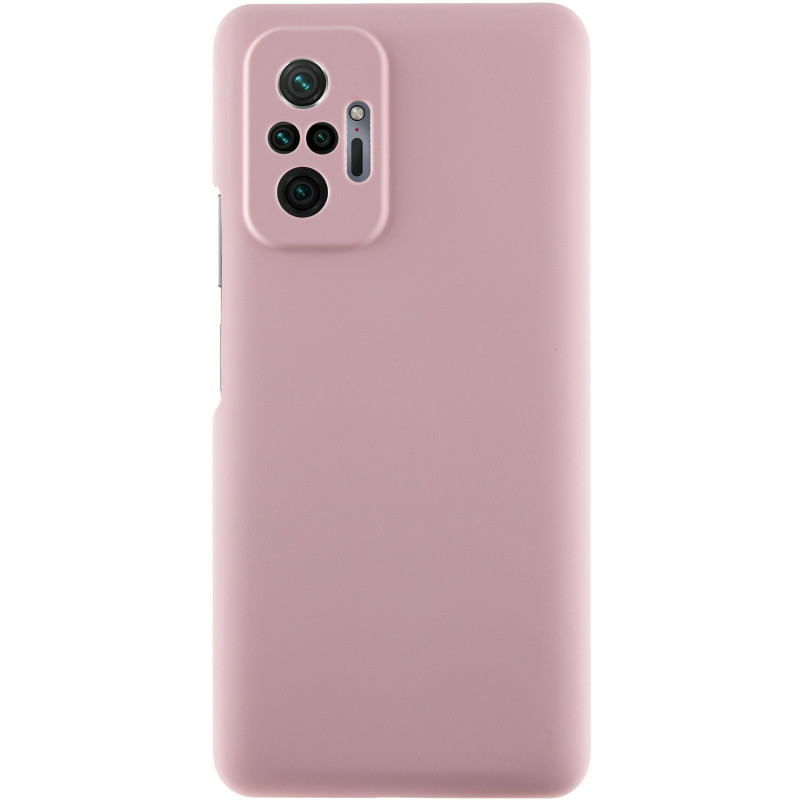 Чохол Silicone Cover Lakshmi Full Camera (AAA) для Xiaomi Redmi Note 10 Pro | Мікрофібра Рожевий / Pink Sand, фото 1