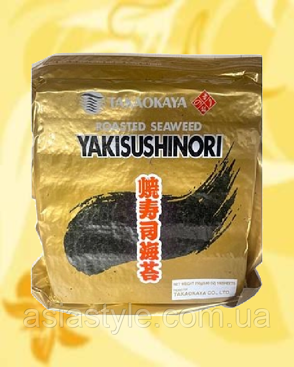 Водорості норі голд, Водоросли нори голд, Nori Gold, Takaokaya, Китай, 250гр/100шт ,Ч