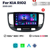 Штатная магнитола Kia Rio 2 (2005-2011) M160 (2/32 Гб), HD (1024x600) GPS CarPlay