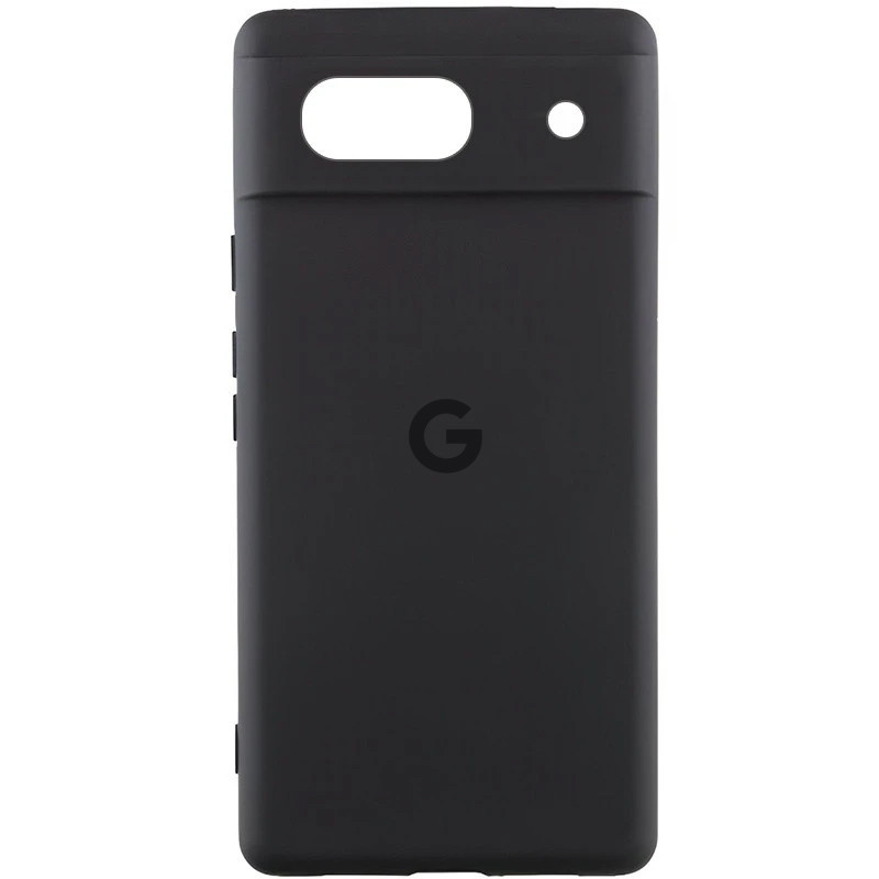 Чохол Silicone Cover Lakshmi Full Camera (AA) для Google Pixel 8a | Мікрофібра Чорний / Black, фото 1