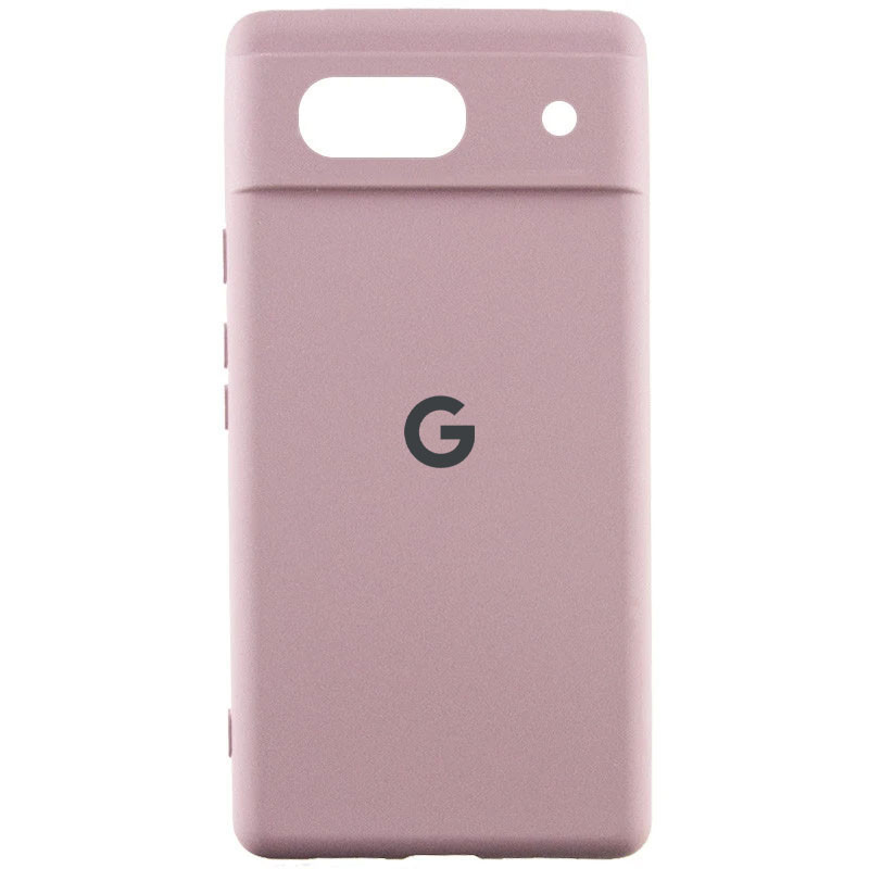 Чохол Silicone Cover Lakshmi Full Camera (AA) для Google Pixel 8a | Мікрофібра Рожевий / Pink Sand, фото 1
