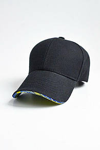 Бейсболка класична унісекс "жовтоблакиття" чорна Modna KAZKA MKKT03012-2