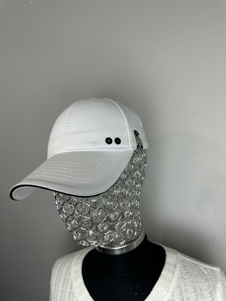 Бейсболка унісекс біла лейба кліпса орнамент Modna KAZKA MKKT9101-38-2, фото 1