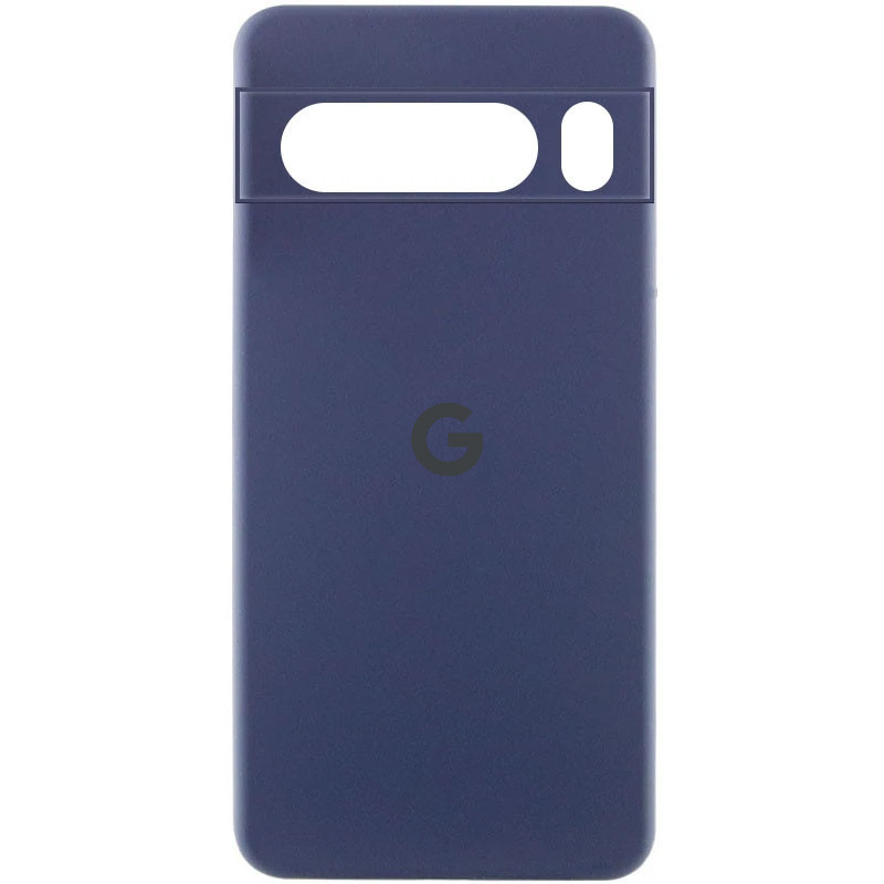 Чохол Silicone Cover Lakshmi Full Camera (AA) для Google Pixel 8 Pro | Мікрофібра Синій / Midnight blue, фото 1