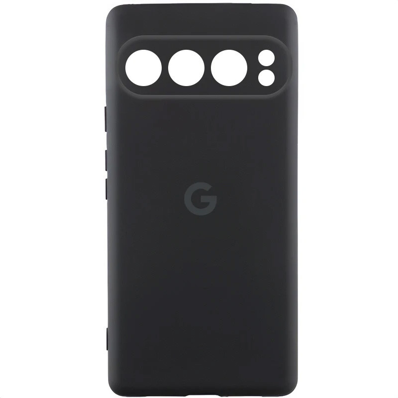 Чохол Silicone Cover Lakshmi Full Camera (AA) для Google Pixel 9 Pro XL | Мікрофібра Чорний / Black, фото 1