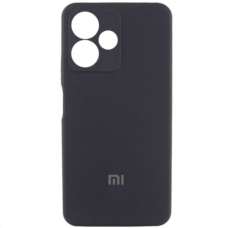 Чохол Silicone Cover Lakshmi Full Camera (AA) для Xiaomi Redmi Note 14 5G | Мікрофібра Чорний / Black