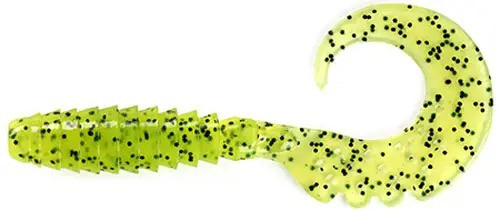 Силикон FishUP Fancy Grub 2" #055 - Chartreuse/Black (10шт/уп)