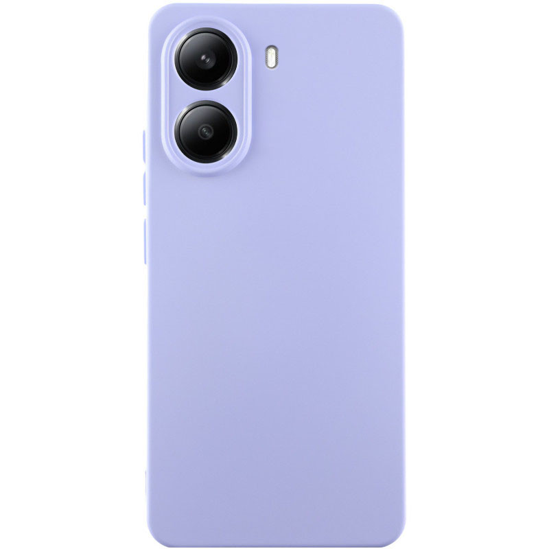 Чохол Silicone Cover Lakshmi Full Camera (AAA) для Xiaomi Poco X7 Pro | Мікрофібра Бузковий / Dasheen, фото 1