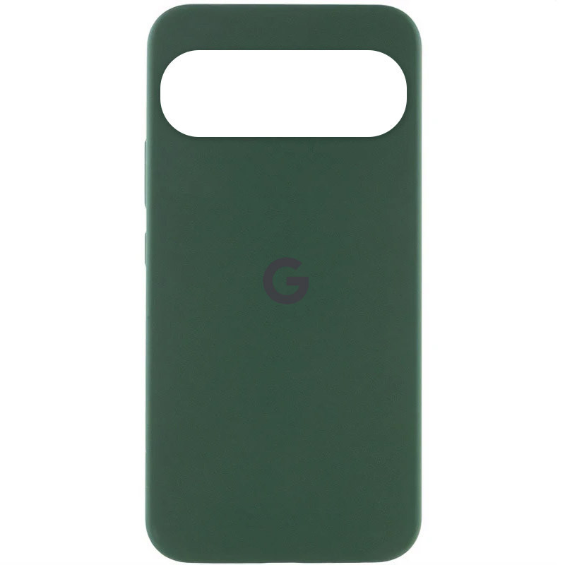 Чохол Silicone Cover Lakshmi (AA) для Google Pixel 9 Pro XL | Мікрофібра Зелений / Dark green, фото 1