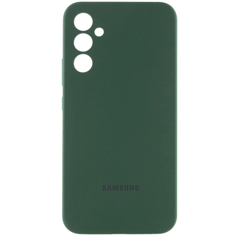 Чохол Silicone Cover Lakshmi Full Camera (AA) для Samsung Galaxy A56 5G | Мікрофібра Зелений / Dark green