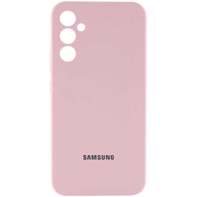 Чохол Silicone Cover Lakshmi Full Camera (AA) для Samsung Galaxy A56 5G | Мікрофібра Рожевий / Pink Sand