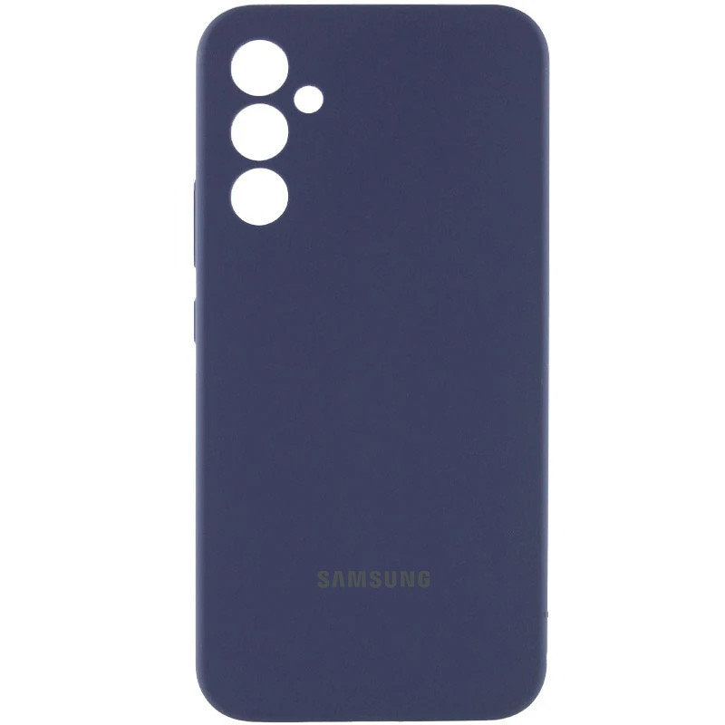 Чохол Silicone Cover Lakshmi Full Camera (AA) для Samsung Galaxy A56 5G | Мікрофібра Синій / Midnight blue