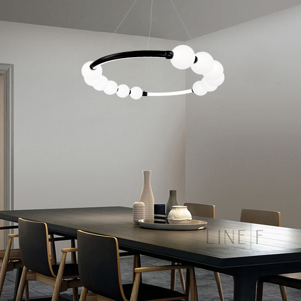 Підвісна Led люстра Luna Piena чорний корпус (6294/600BK), фото 1