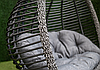 Підвісне крісло-гойдалка Дабл смугастий Преміум — подвійний кокон для двох, для саду, тераси та дому, фото 5
