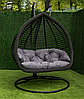 Підвісне крісло-гойдалка Дабл смугастий Преміум — подвійний кокон для двох, для саду, тераси та дому, фото 6