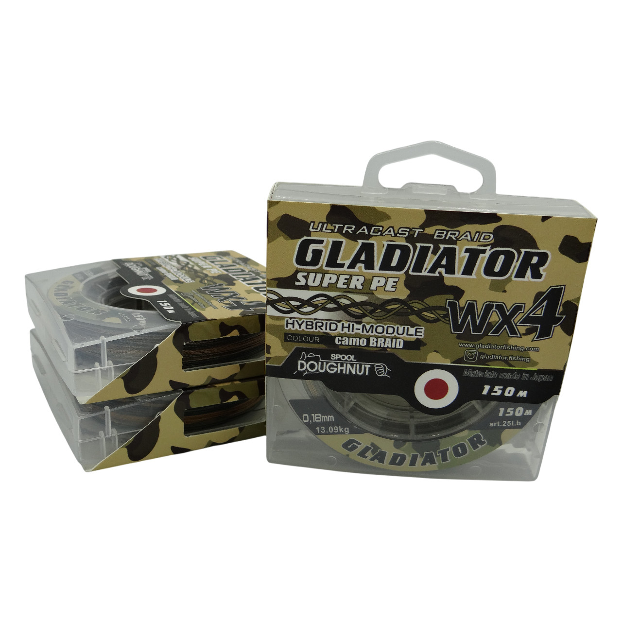 Шнур "GLADIATOR" CAMO (камуфльований, 4-жильний) 150 m / 0.18 mm, фото 1