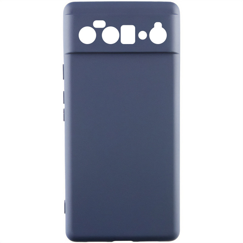 Чохол GETMAN Liquid Silk Full Camera для Google Pixel 6 Pro | TPU + Мікрофібра Синій / Midnight Blue, фото 1