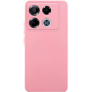 Чохол GETMAN Liquid Silk Full Camera для Infinix Note 40 Pro 4G | TPU + Мікрофібра Рожевий / Pink