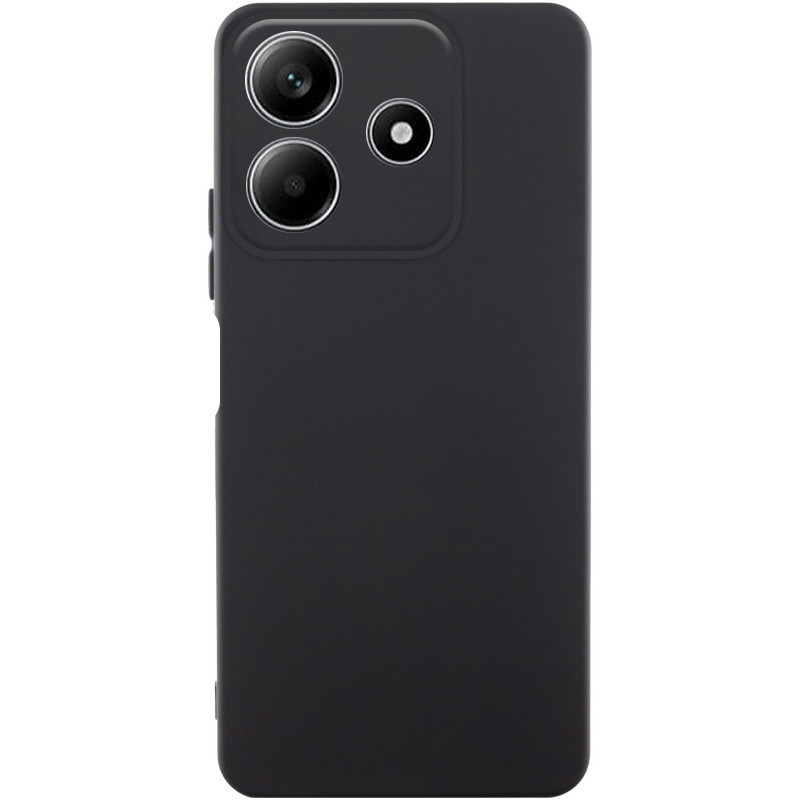 Чохол GETMAN Liquid Silk Full Camera для Xiaomi Redmi Note 14 5G | TPU + Мікрофібра Чорний / Black