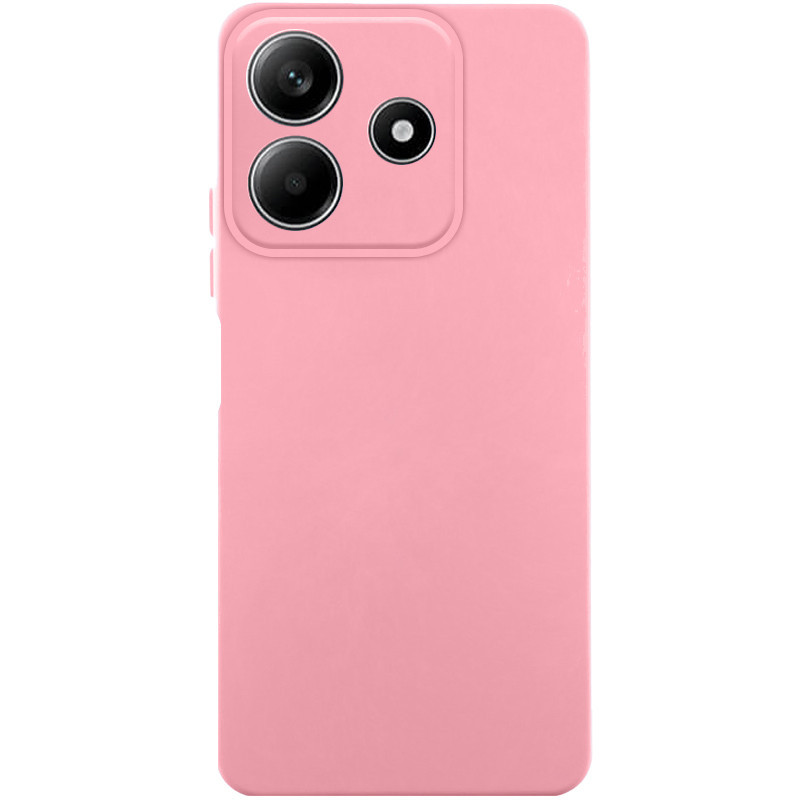Чохол GETMAN Liquid Silk Full Camera для Xiaomi Redmi Note 14 5G | TPU + Мікрофібра Рожевий / Pink