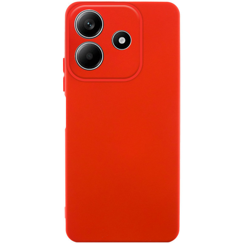 Чохол GETMAN Liquid Silk Full Camera для Xiaomi Redmi Note 14 5G | TPU + Мікрофібра Червоний / Red