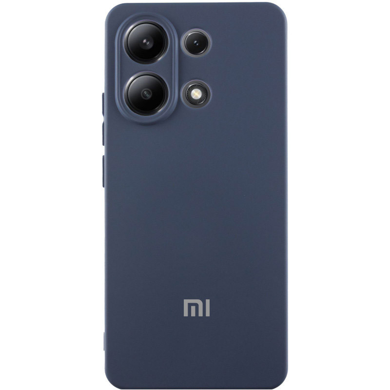Чохол Silicone Cover Lakshmi Full Camera (AA) для Xiaomi Redmi Note 13 5G | Мікрофібра Синій / Midnight blue, фото 1