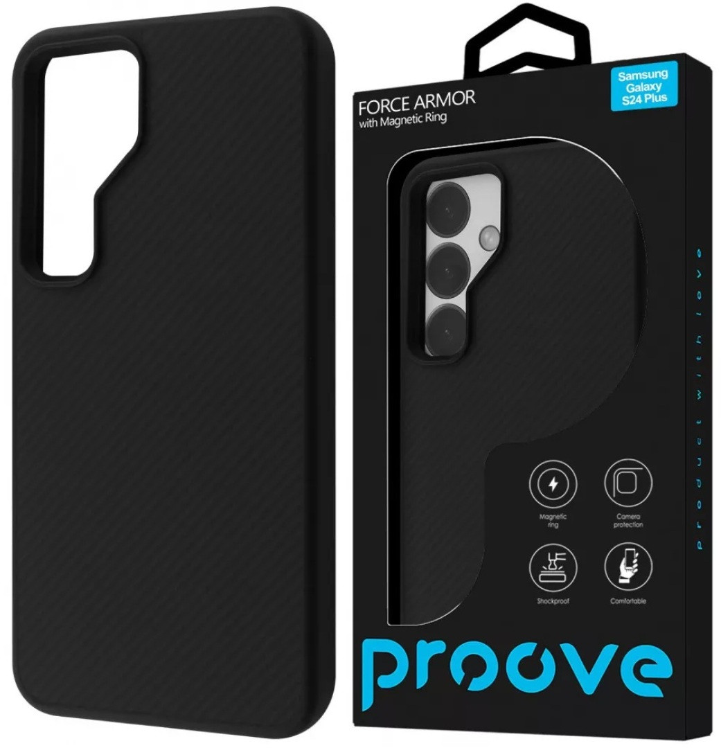 Протиударний карбоновий чохол Proove Force Armor для Samsung S24 Plus