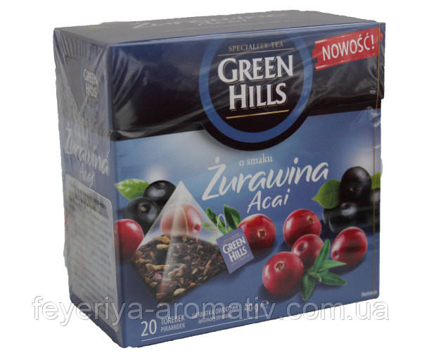 Чай Green Hills журавлина і акація 20 пакетиків (Польща)