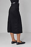 Котонова спідниця з напівкруглим розрізом, фото 2