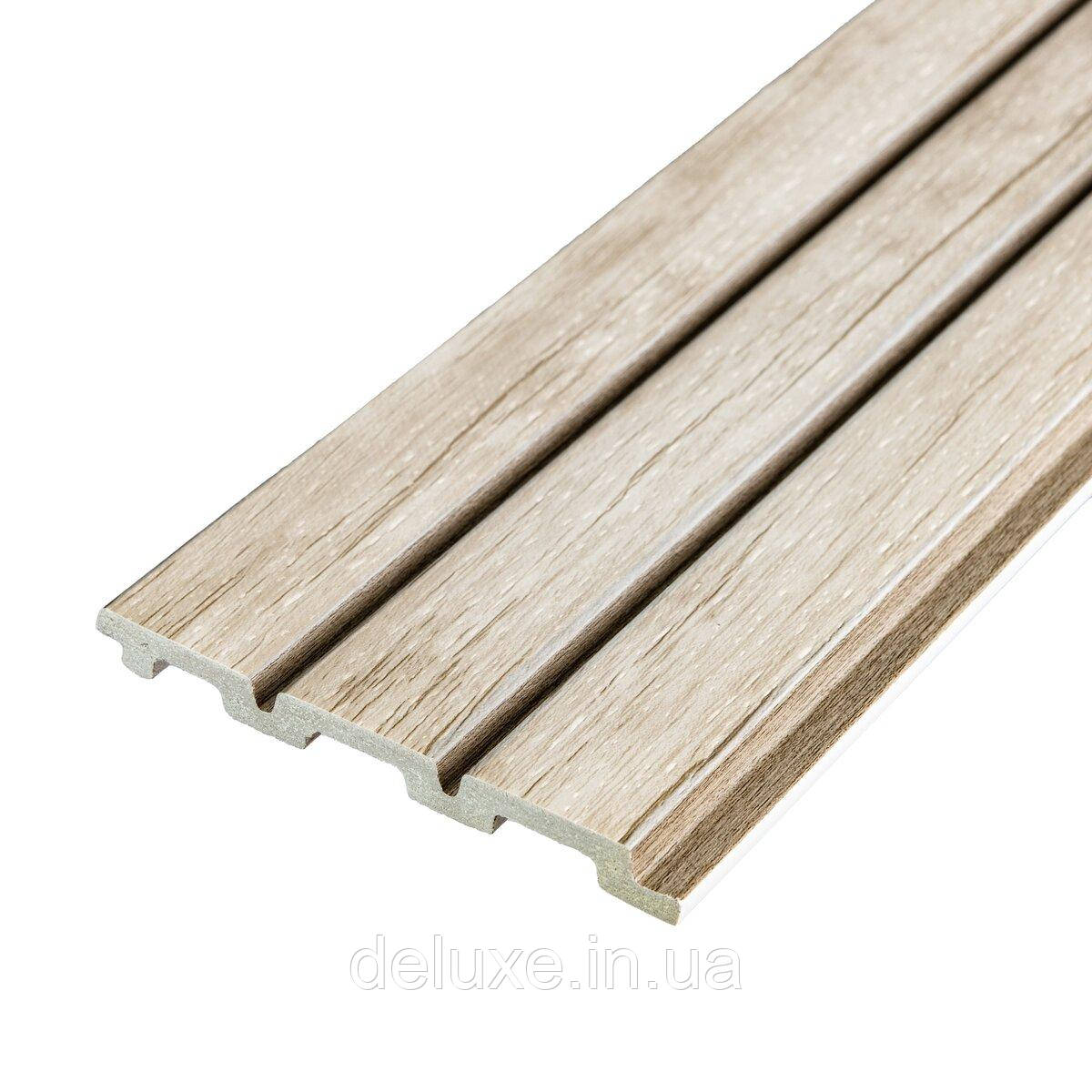 Рейка декоративна PS 2900х120х12мм Білий дуб SW-00001741, фото 1