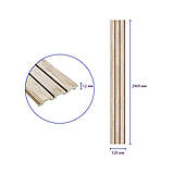 Рейка декоративна PS 2900х120х12мм Білий дуб SW-00001741, фото 3