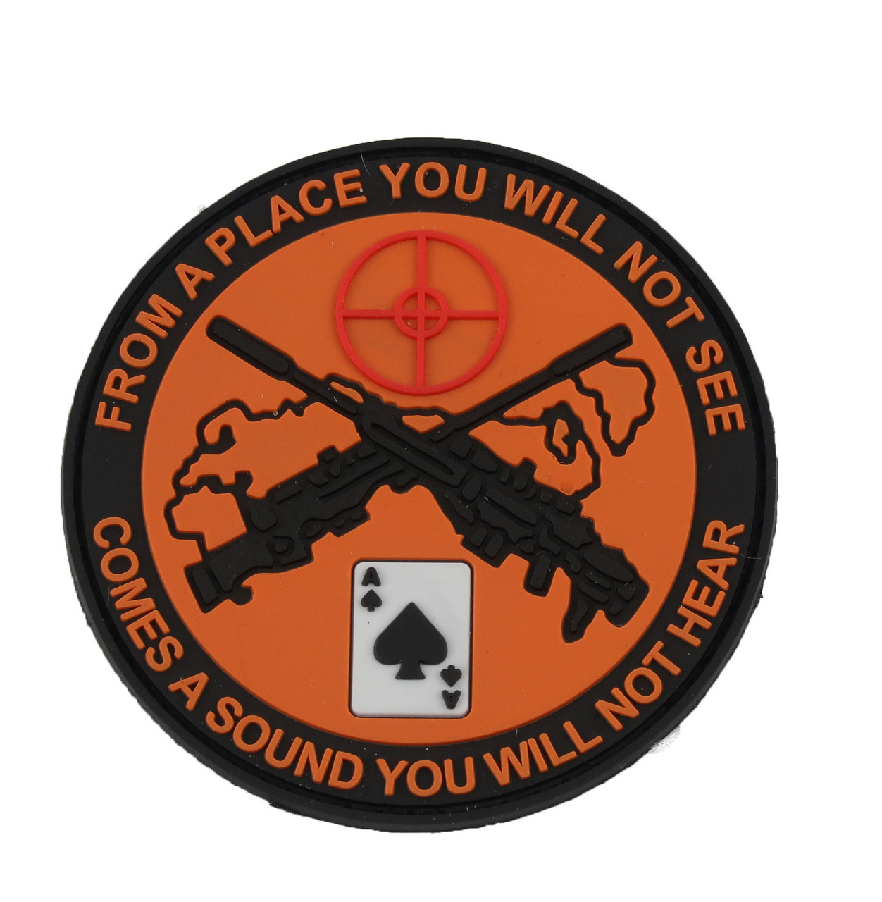 Шеврон ПВХ на липучці "From a place you will not see, comes a sound you will not hear"