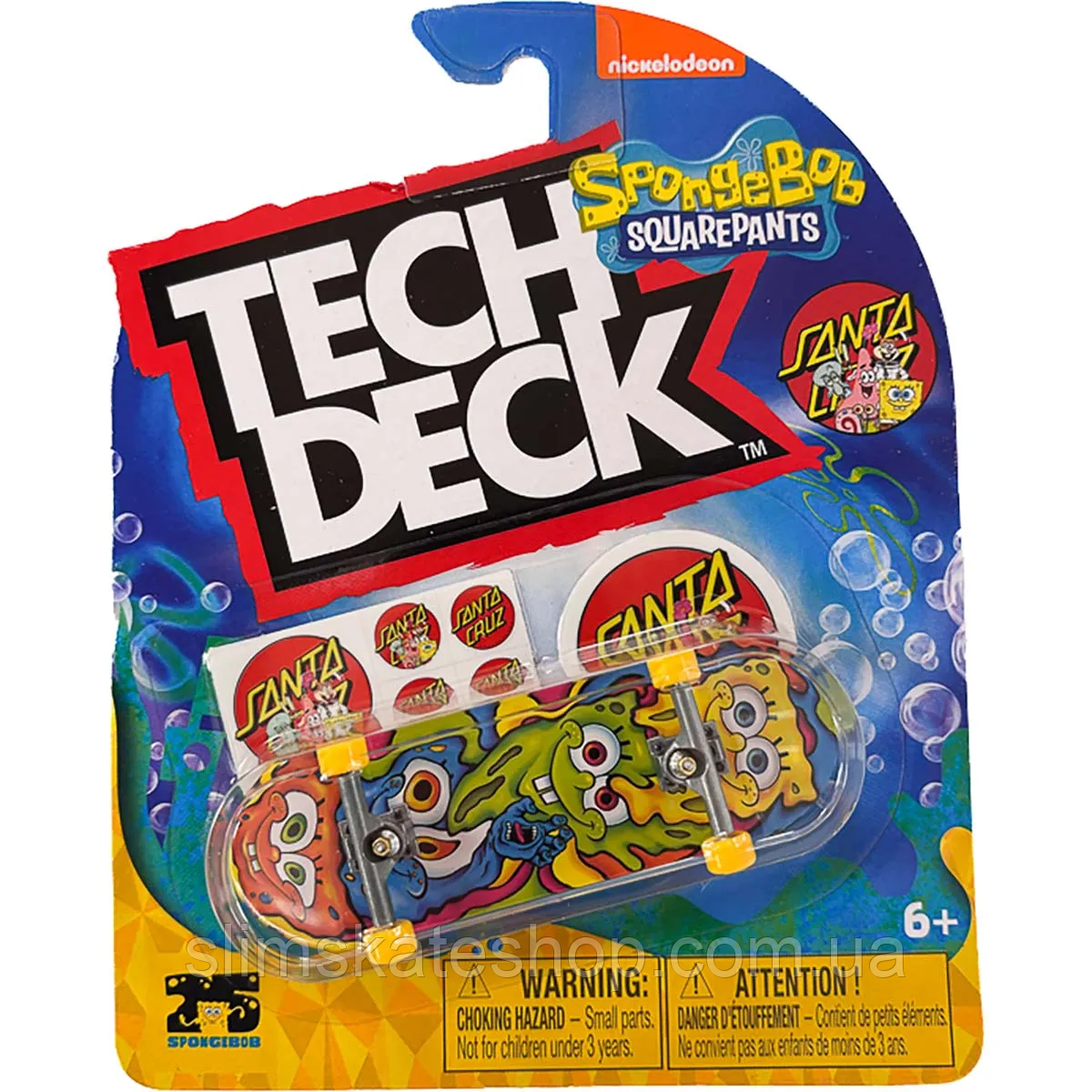 Фінгерборд Tech Deck Santa Cruz Skateboards x SpongeBob SquarePants 32 мм