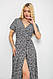 Сарафан на запах софт, колір чорно-білий, 241R184, фото 2