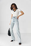 Прямі джинси з високою талією - блакитний цвет, 36р (є розміри) 34, Нове, фото 3