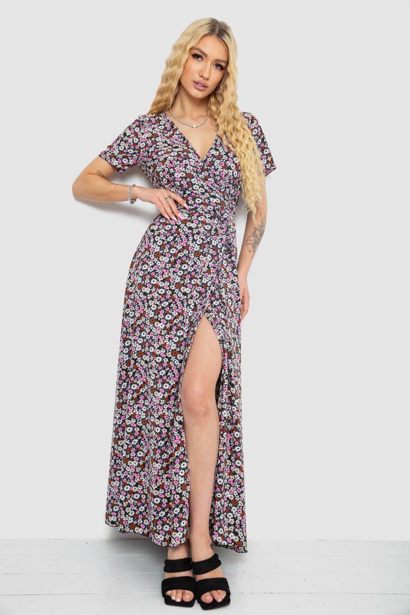 Сарафан із принтом на запах, колір різноколір, 241R180, фото 1