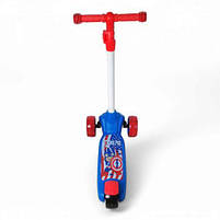 Самокат дитячий 3-х коліс   2 колеса, PU світло, заднє пластик (КАПІТАН АМЕРИКА) [tsi264178-TSI], фото 2