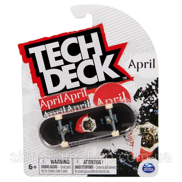 Фінгерборд Tech Deck April Skateboards Rayssa Leal Pug Dog 32 мм