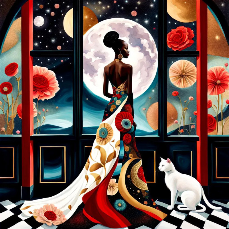 Алмазна вишивка (набір) "Абстрактна сюрреалістична кімната" (DM-487), фото 1