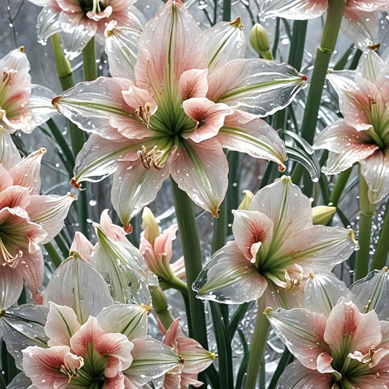 Алмазна вишивка (набір) "Застигле сяйво кришталевий амариліс" (DM-482), фото 1