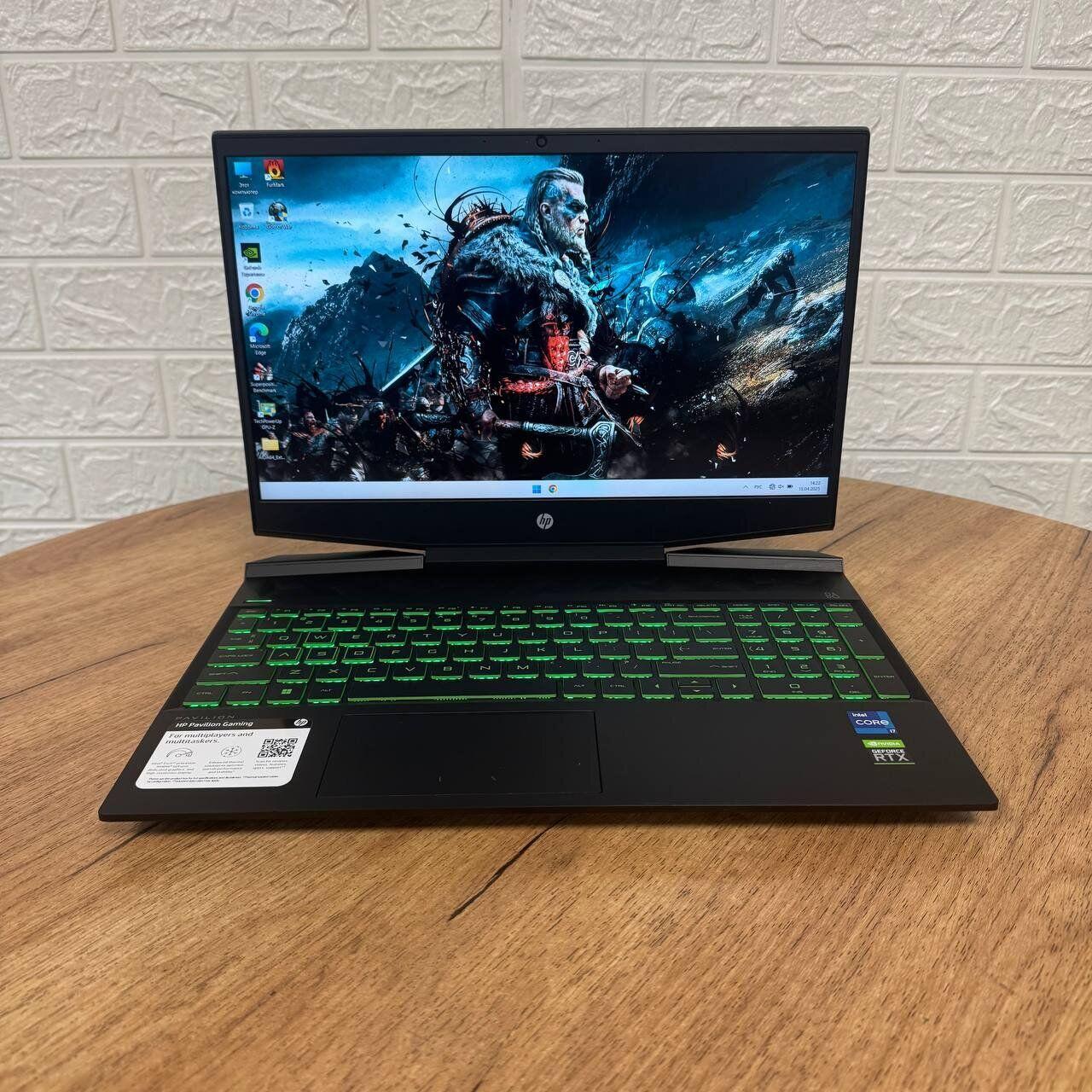 Б/в Ігровий ноутбук Б-клас HP Pavilion Gaming 15-dk2003nr 15.6" 1920x1080| i7-11370H| 16GB RAM| 512GB SSD| RTX 3050 4GB