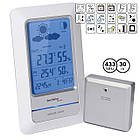 Метеостанція Technoline WS6740 Білий/Срібний прогноз погоди внутрішні та зовнішні температури вологість будильник місячні, фото 7