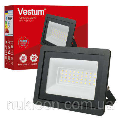 Популярний! Прожектор Vestum LED 30W 6500K 180-260V IP65 (1-VS-3015) - Краща якість тільки на Nukleon.com.ua, фото 1